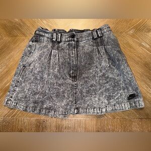vintage nike challenge court denim mini tennis skirt womens size L Black  90s